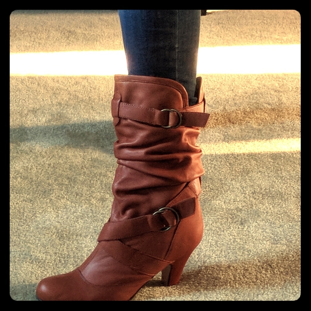 Steve Madden Cognac Slouch Boot 8.5